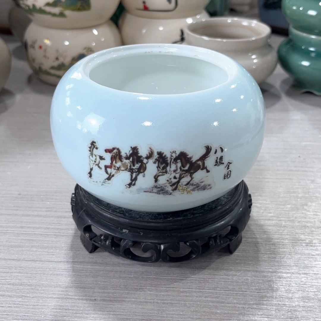 口   8.5/8陶瓷花盆绿植多肉微瑕花盆无孔