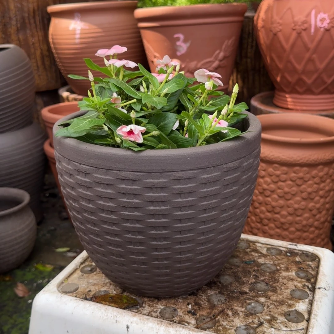 紫砂花盆口24高20宜兴紫砂