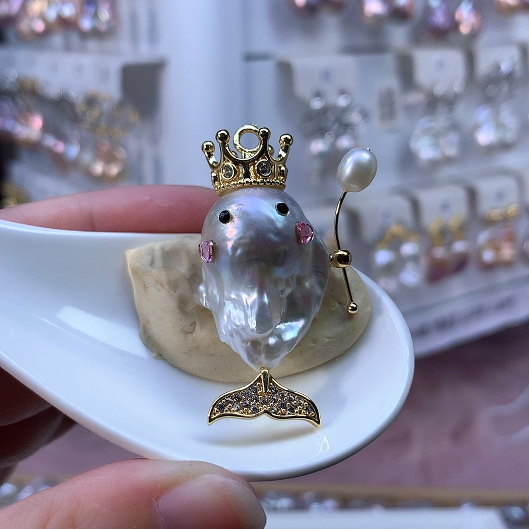 合金耳饰淡水珍珠特价吊坠733