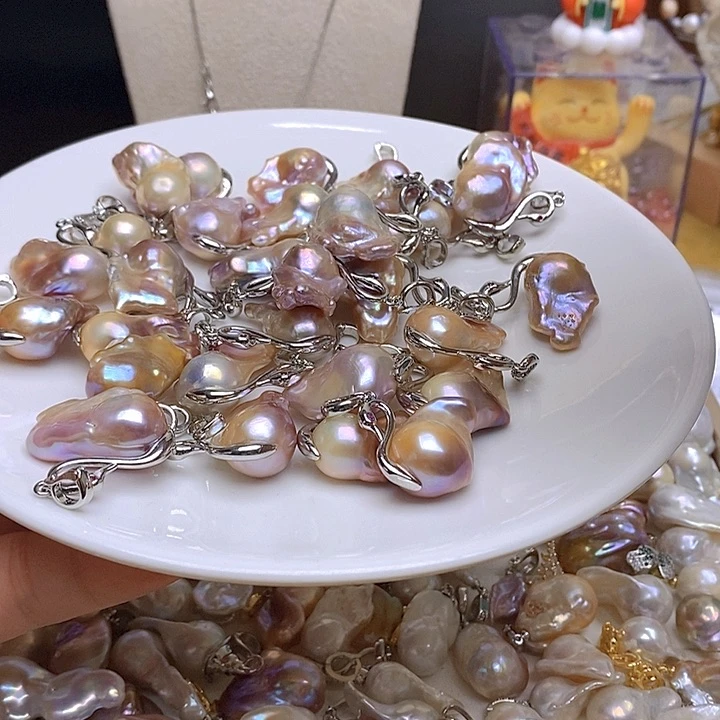 淡水珍珠银S925镶嵌颈饰485