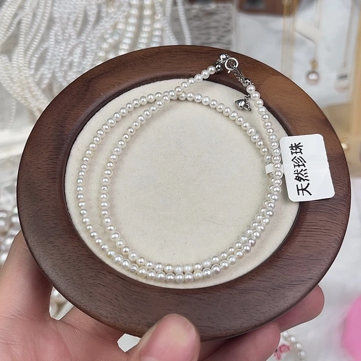 银S925镶嵌天然珍珠淡水珍珠