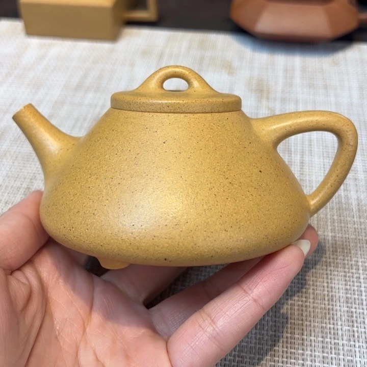 茶壶紫砂石瓢，黄金段，容量220毫升