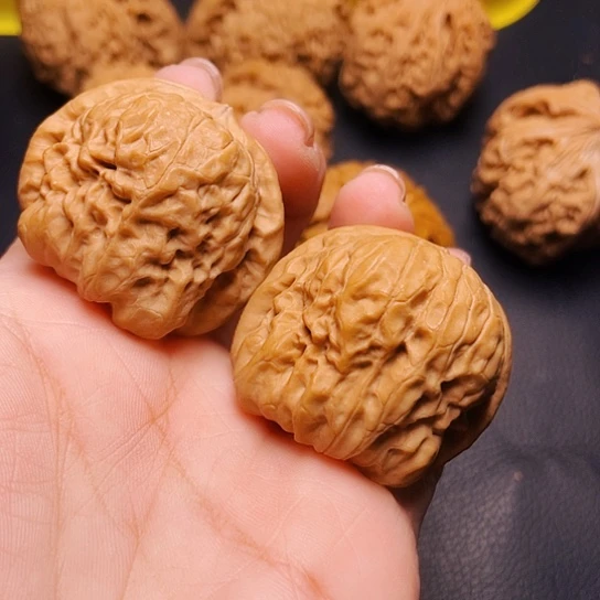 文玩核桃达摩一对