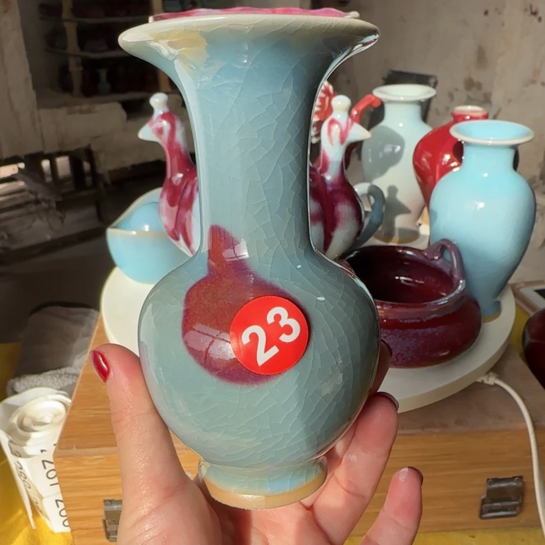 摆件瓷郑家钧窑摆件