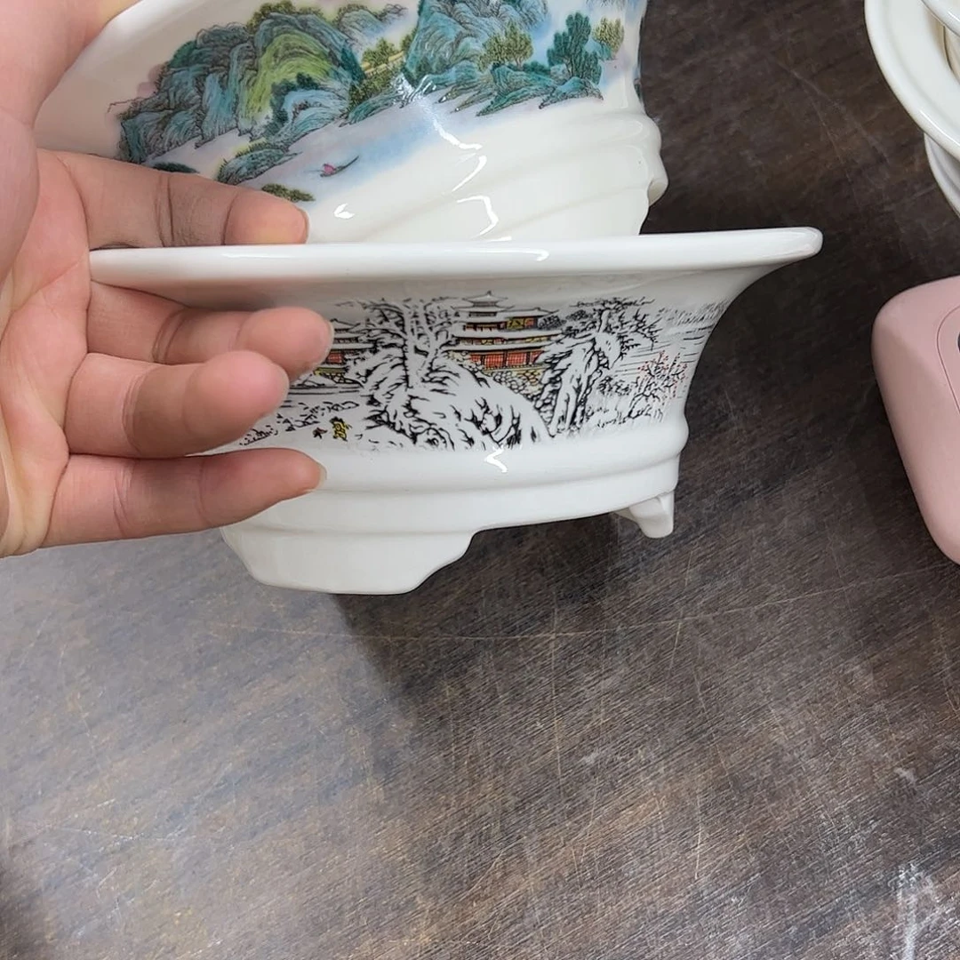 紫砂花盆591号瑕疵2个20/7.5cm福利