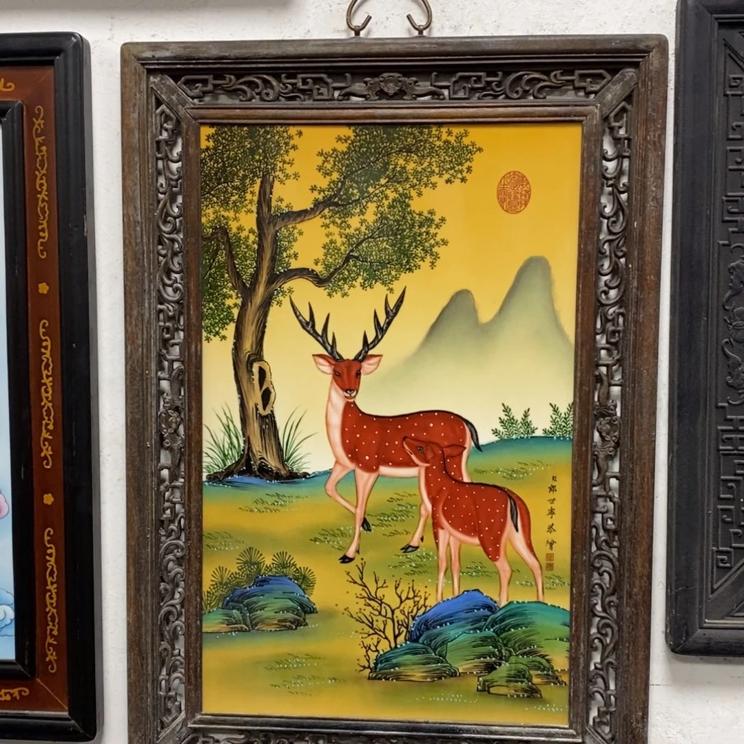 瓷74*52*1景德镇瓷板画柴窑烧制