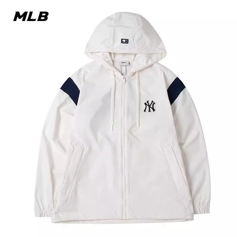 MLB 2025秋冬NY纽约洋基连帽外套男女情侣新款运动风衣专柜正品