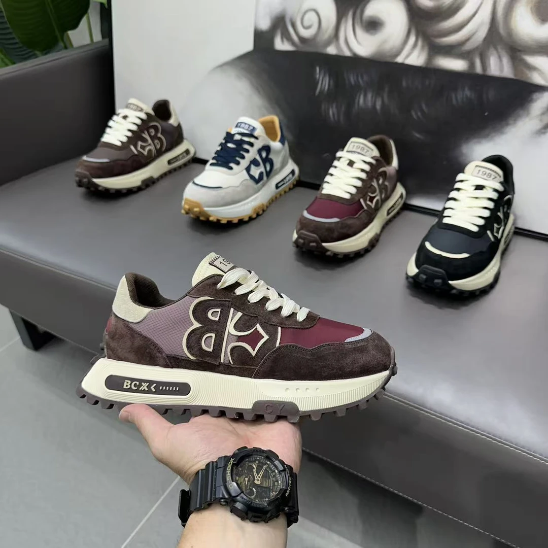 男士鞋厚底减震防滑运动鞋低帮时尚透气日常户外百搭休闲潮鞋  BC