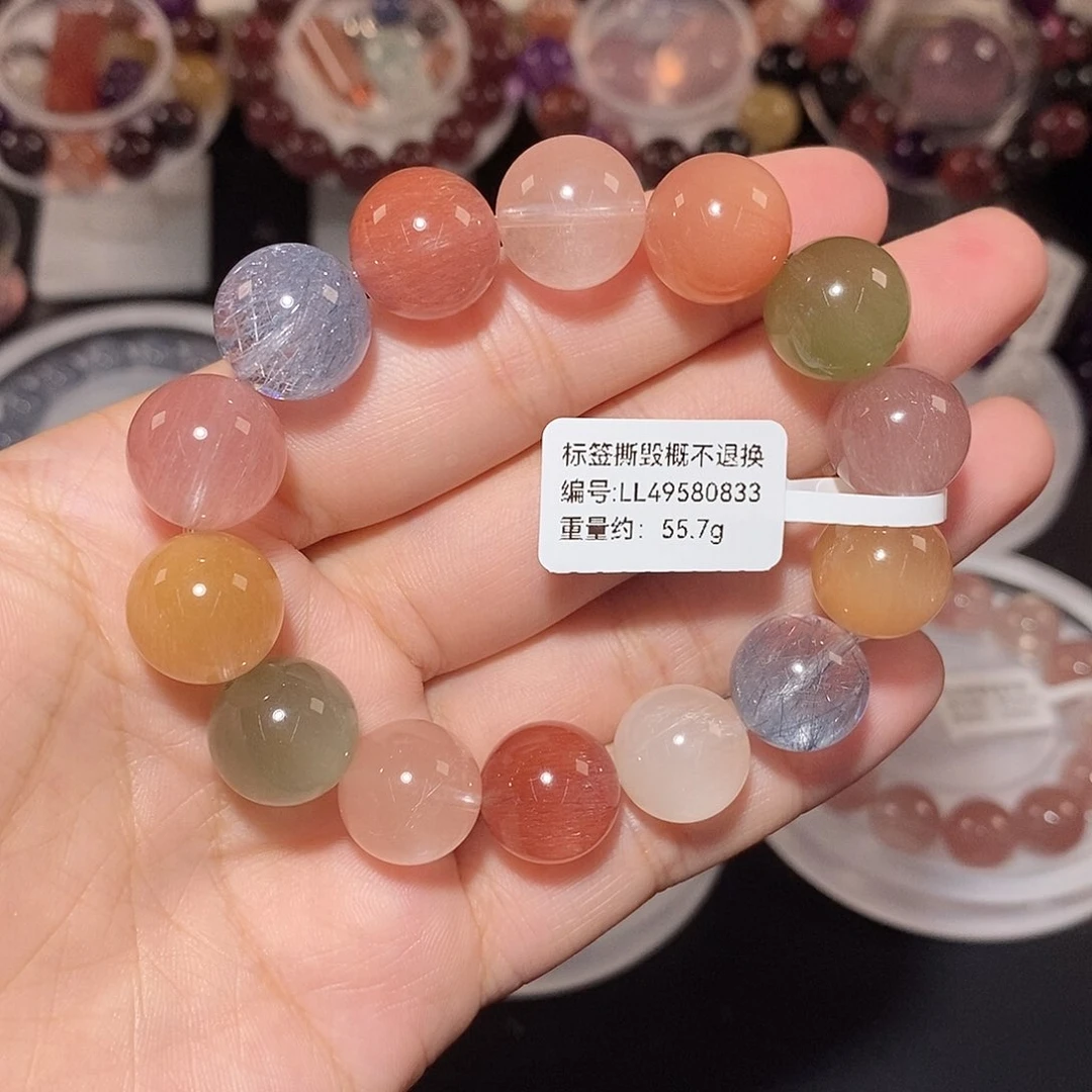 水晶手链未镶嵌彩兔毛手链14.2