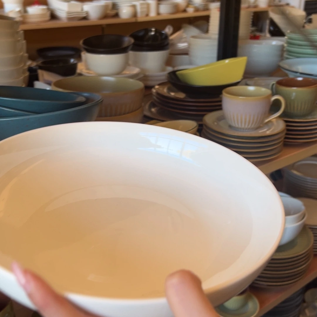 新骨瓷103瑕疵慎拍暖白10寸汤盘