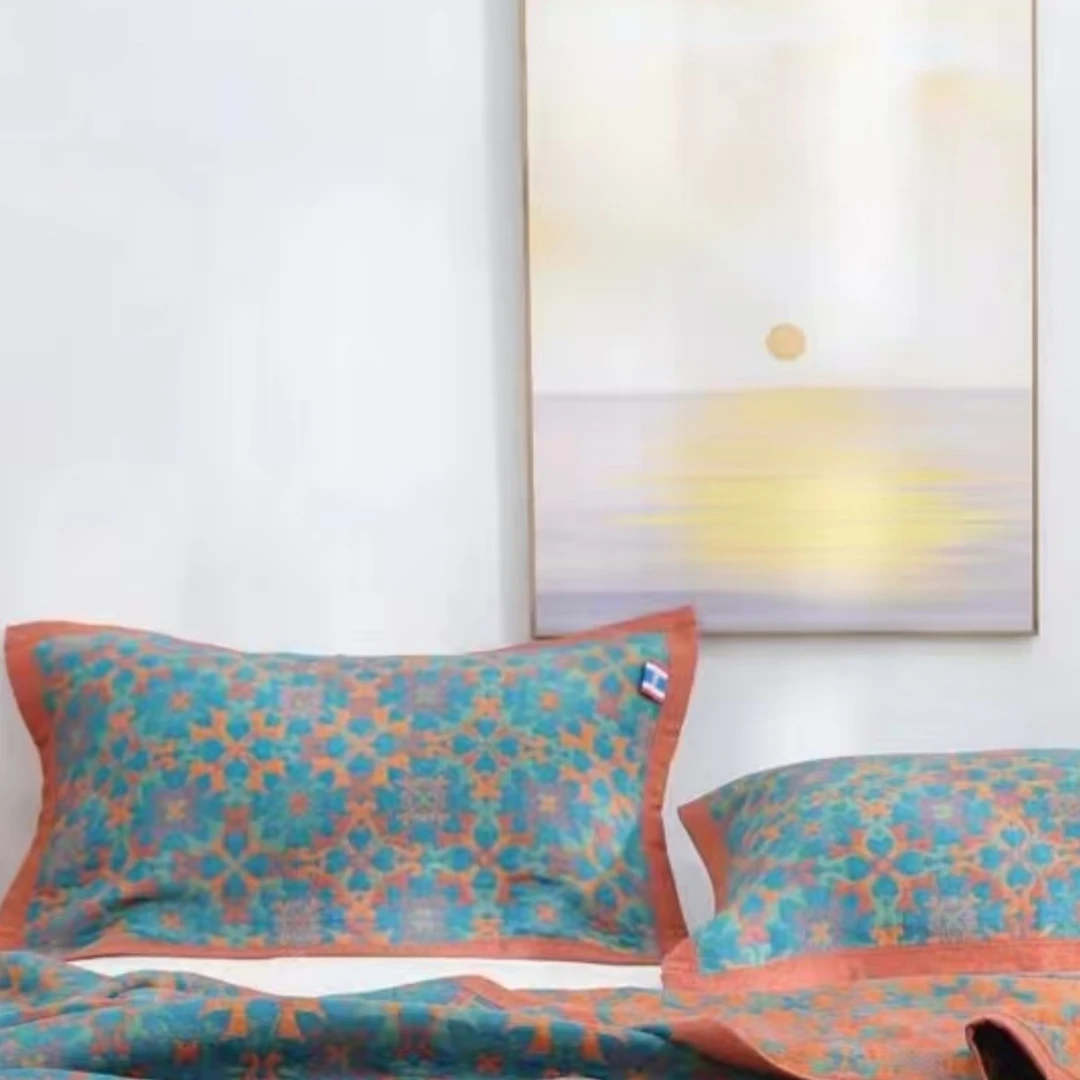 【锦上添花枕巾】精细纱多层加厚透气一对装通用高档防滑柔软