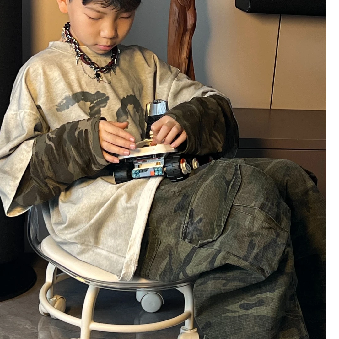 迷彩工装帅气男童长裤