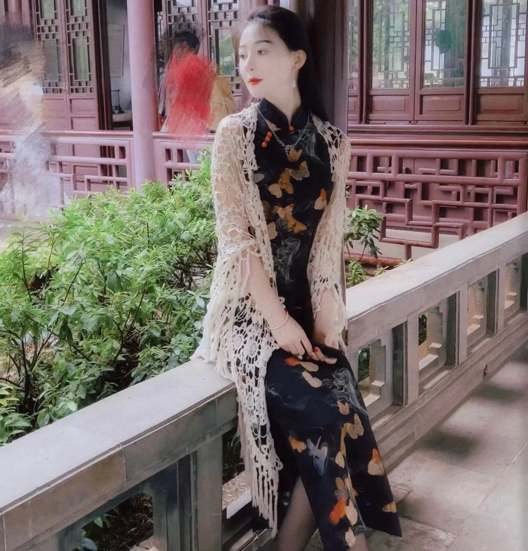 【画蝶】新中式旗袍2025年新款优雅年轻款绝美无袖气质高端旗袍