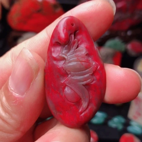 昌化鸡血石昌化鸡血石挂件