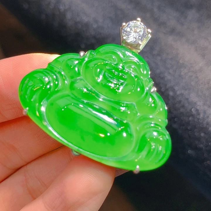 【闪购商品】翡翠颈饰银S925镶嵌翡翠