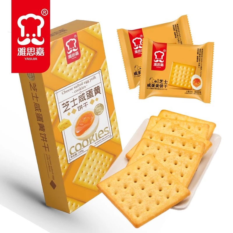 25年6月到期雅思嘉芝士咸蛋黄饼干230g*6盒