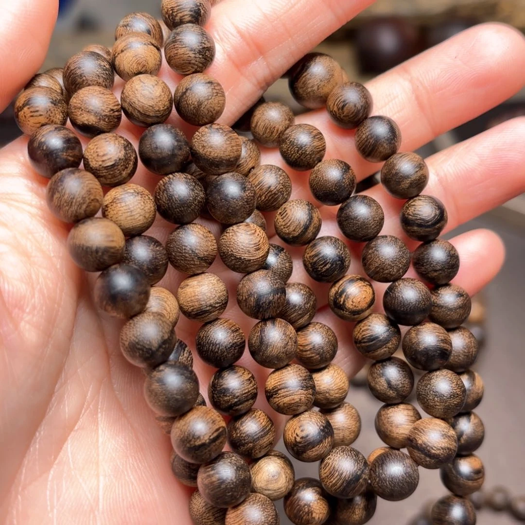沉香手串越南芽庄瘤疤黄棋楠8×108