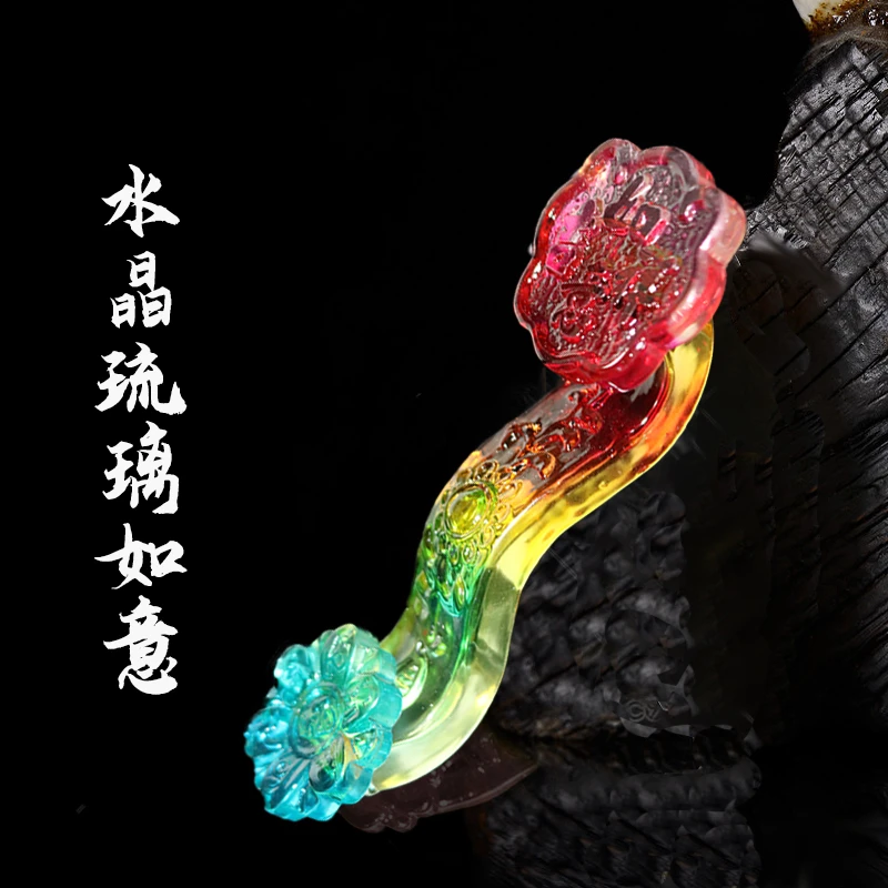 好寓意招财琉璃摆件工艺品捡漏貔貅财神金蟾如意创意玄关