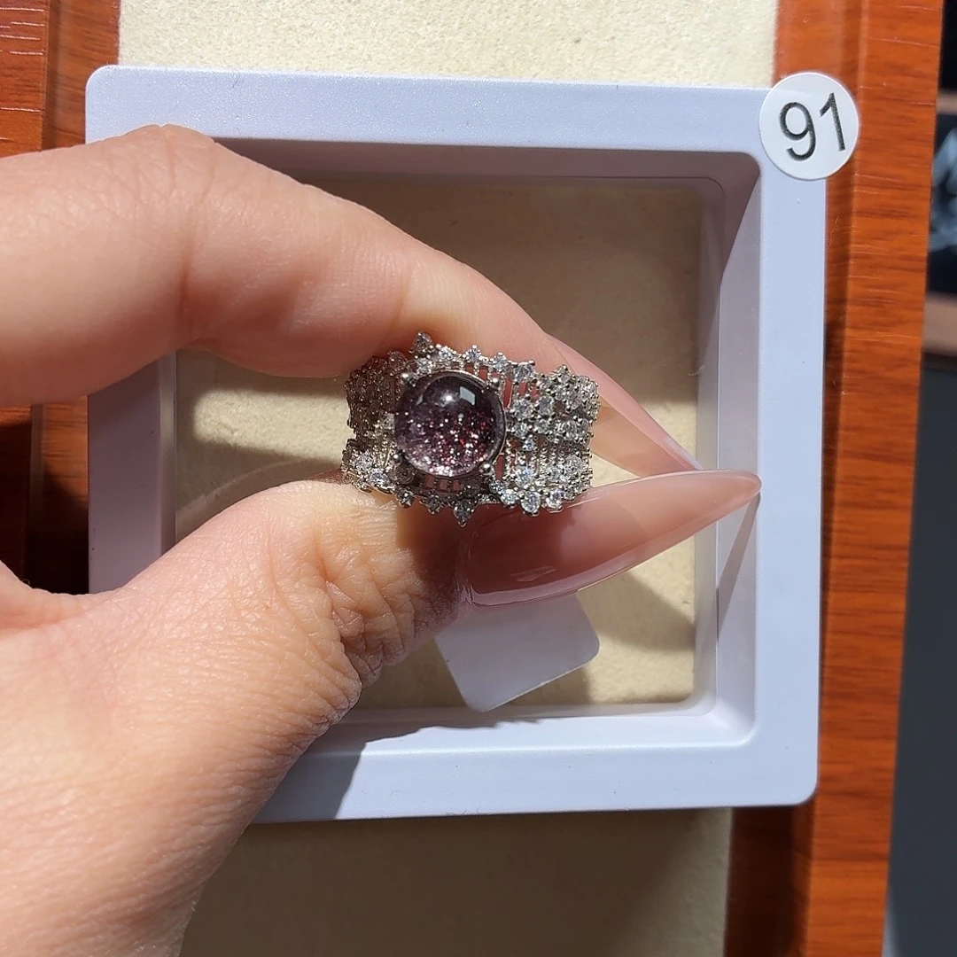 蟑***-水晶银S925镶嵌戒指