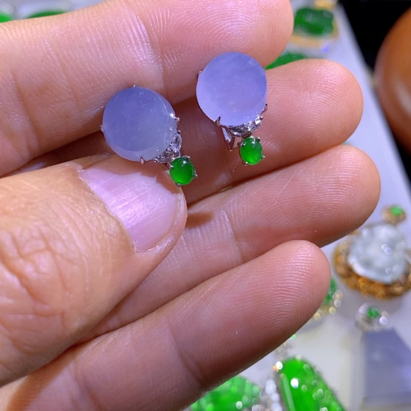 【闪购商品】翡翠挂件18K金镶嵌天然翡翠