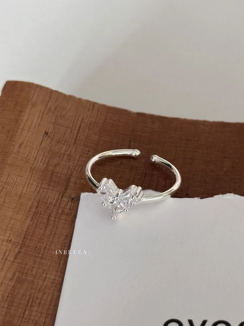 925银合成锆石戒指 爱心戒指 7360 