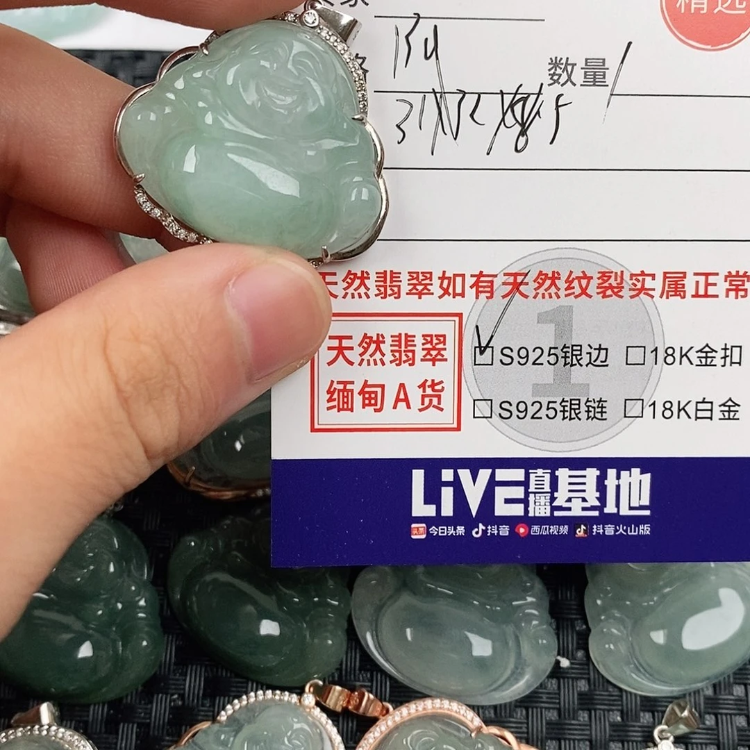 翡翠银S925镶嵌颈饰