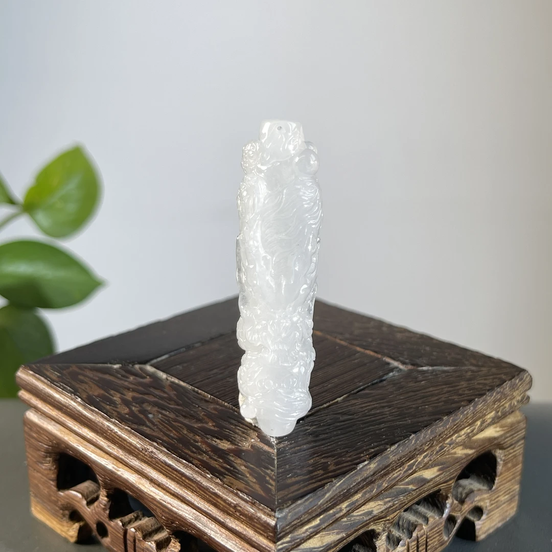 JTA09-61 天然缅甸A货翡翠 龙柱