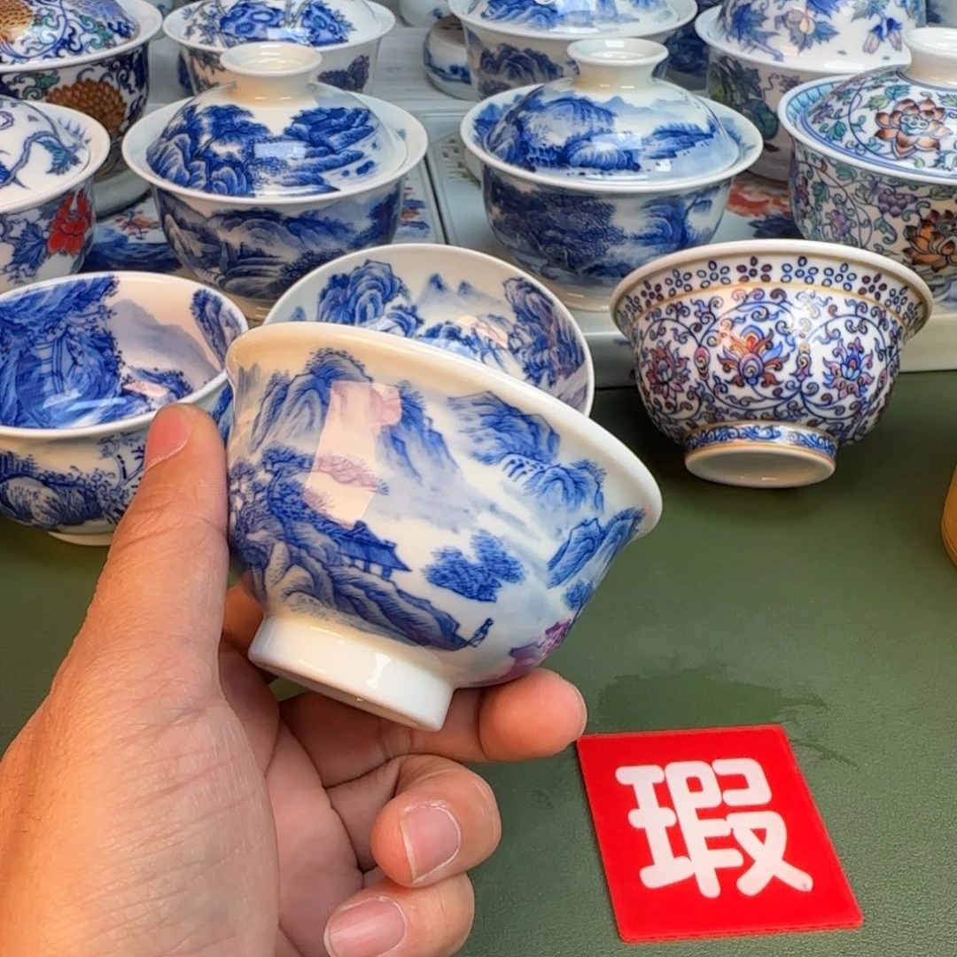 纯手工纯手绘茶具石头373