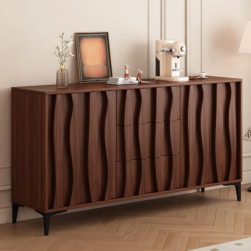 骼线 线中古覆古风餐柜现代简约客厅靠墙一体家用玄关酒柜置物架