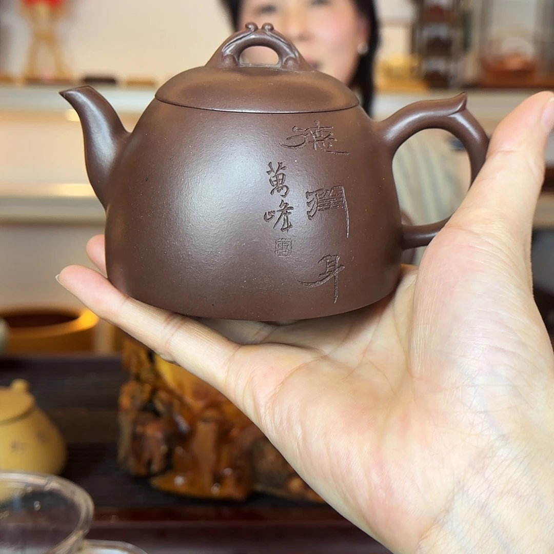 茶壶紫砂刘亚萍老师万峰老师紫砂壶刻绘