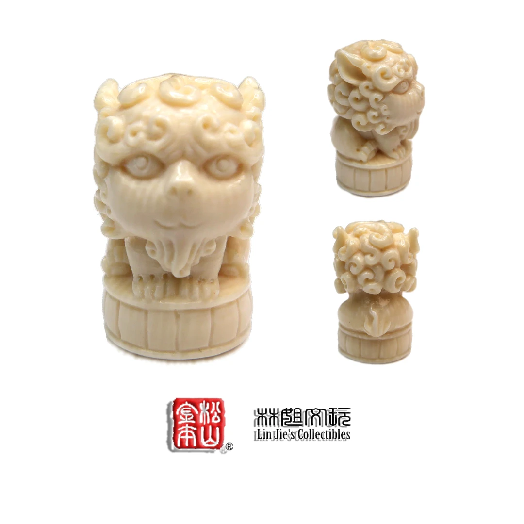 林姐文玩天然保真猛犸牙饰品「喜气洋洋」19.5mm*13.5mm