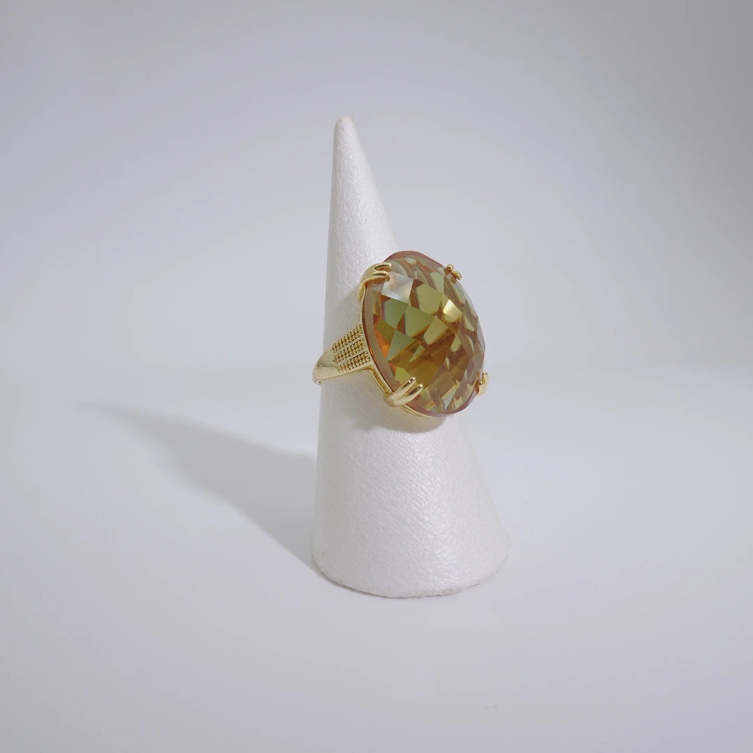 合金莫桑石戒指 梦幻变色苏丹石戒指素款气质轻奢精美可调节