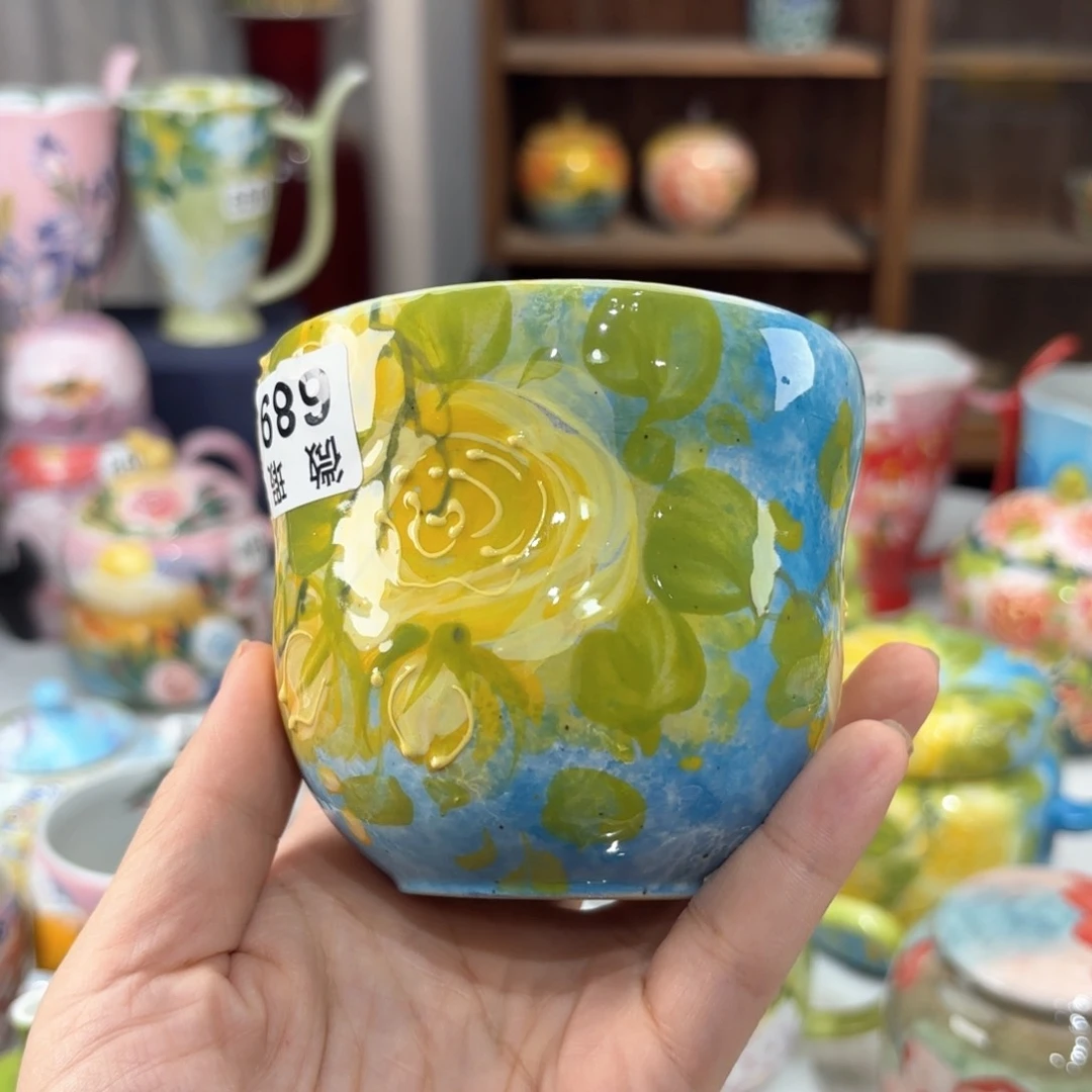 景德镇手绘高温釉下彩陶瓷茶具