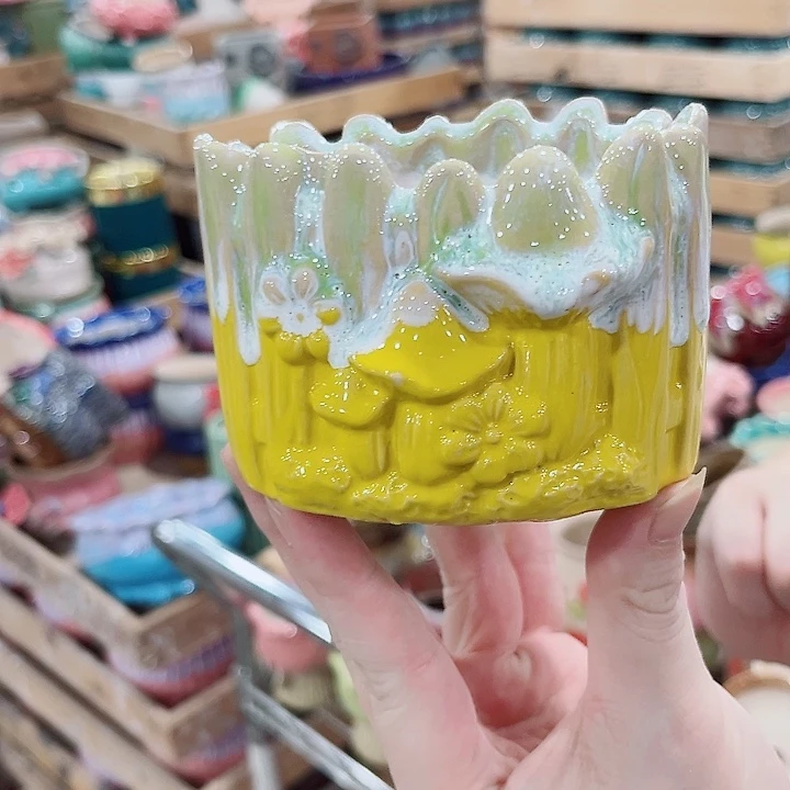 有孔.凑单10元陶瓷花盆发货！