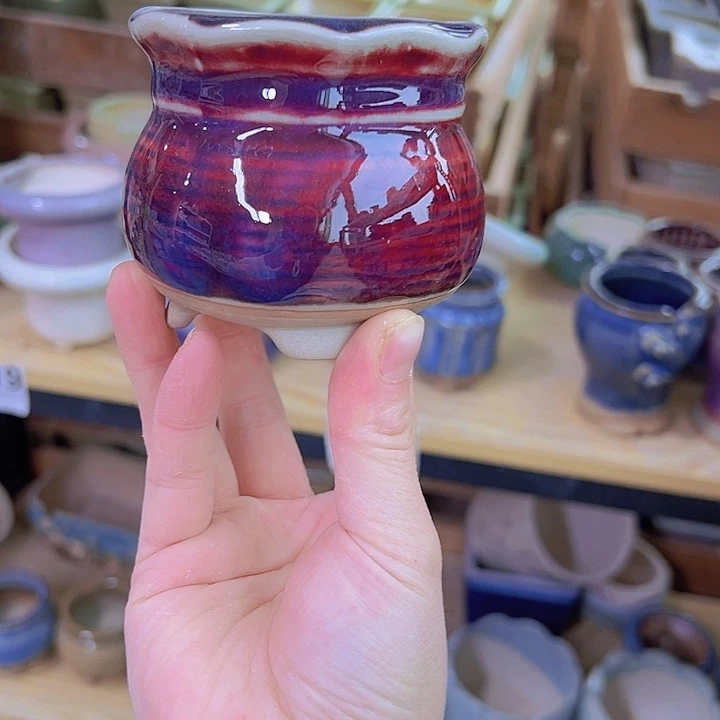 红陶陶瓷花盆当场满12包邮