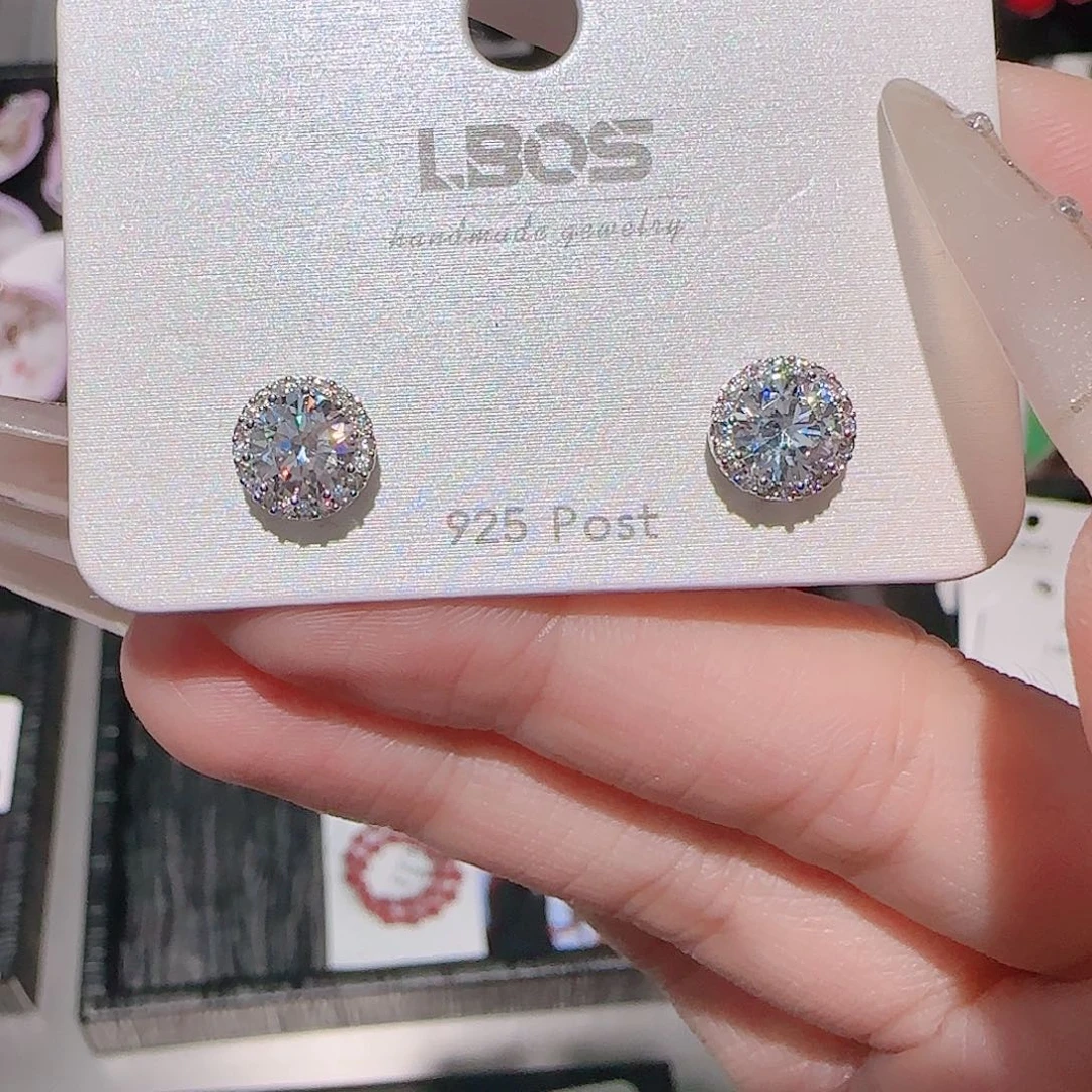 锆石铜合金925银耳环