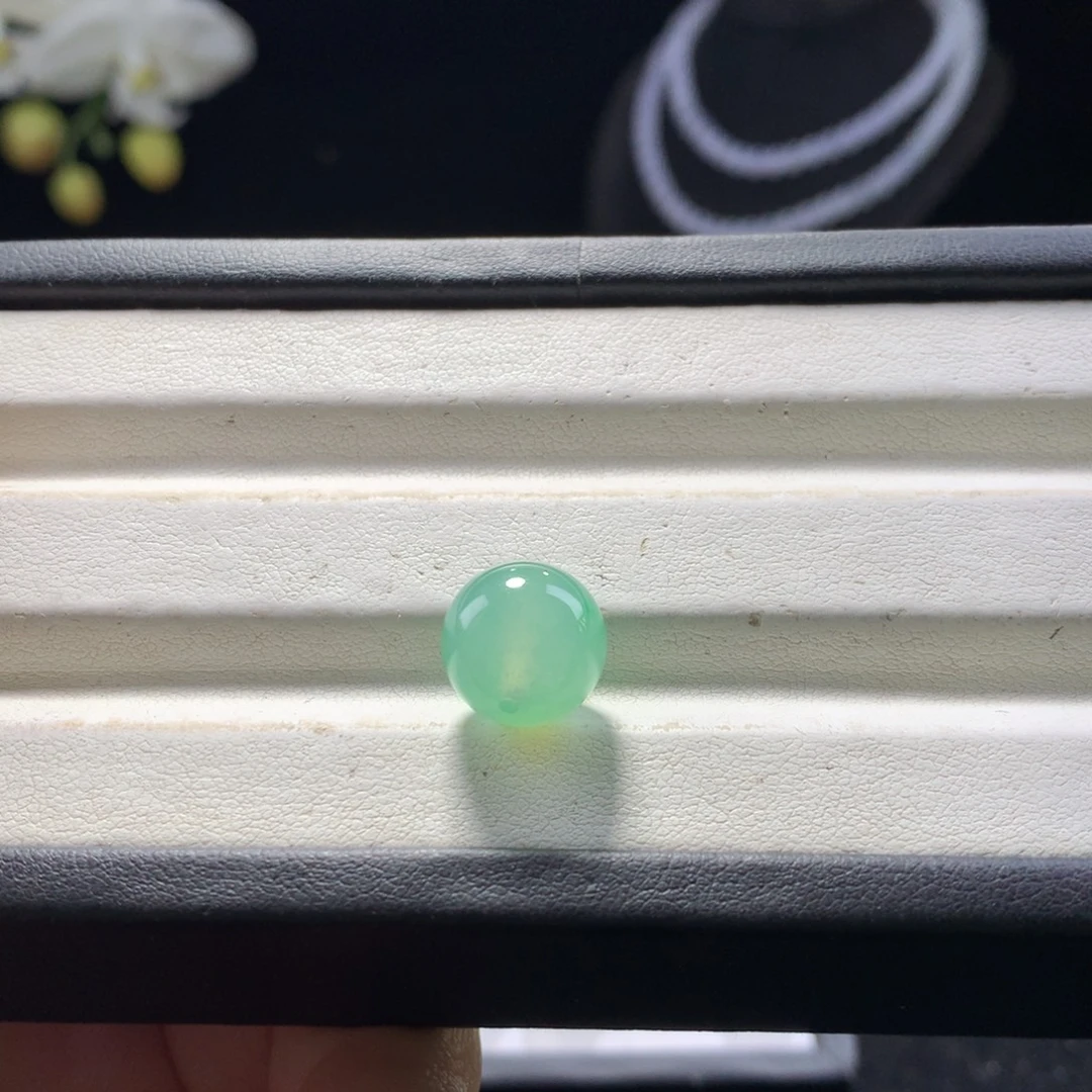 翡翠未镶嵌手串卡12冰阳绿