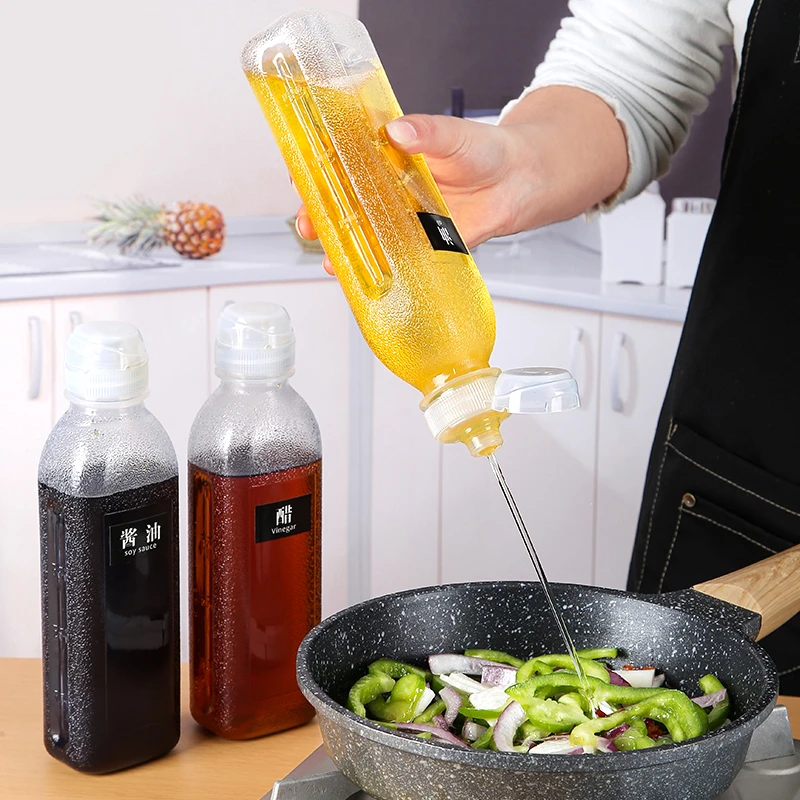 味全尖叫油瓶油壶调料酱油醋香油瓶PP5家用厨房油罐防漏塑料喷油