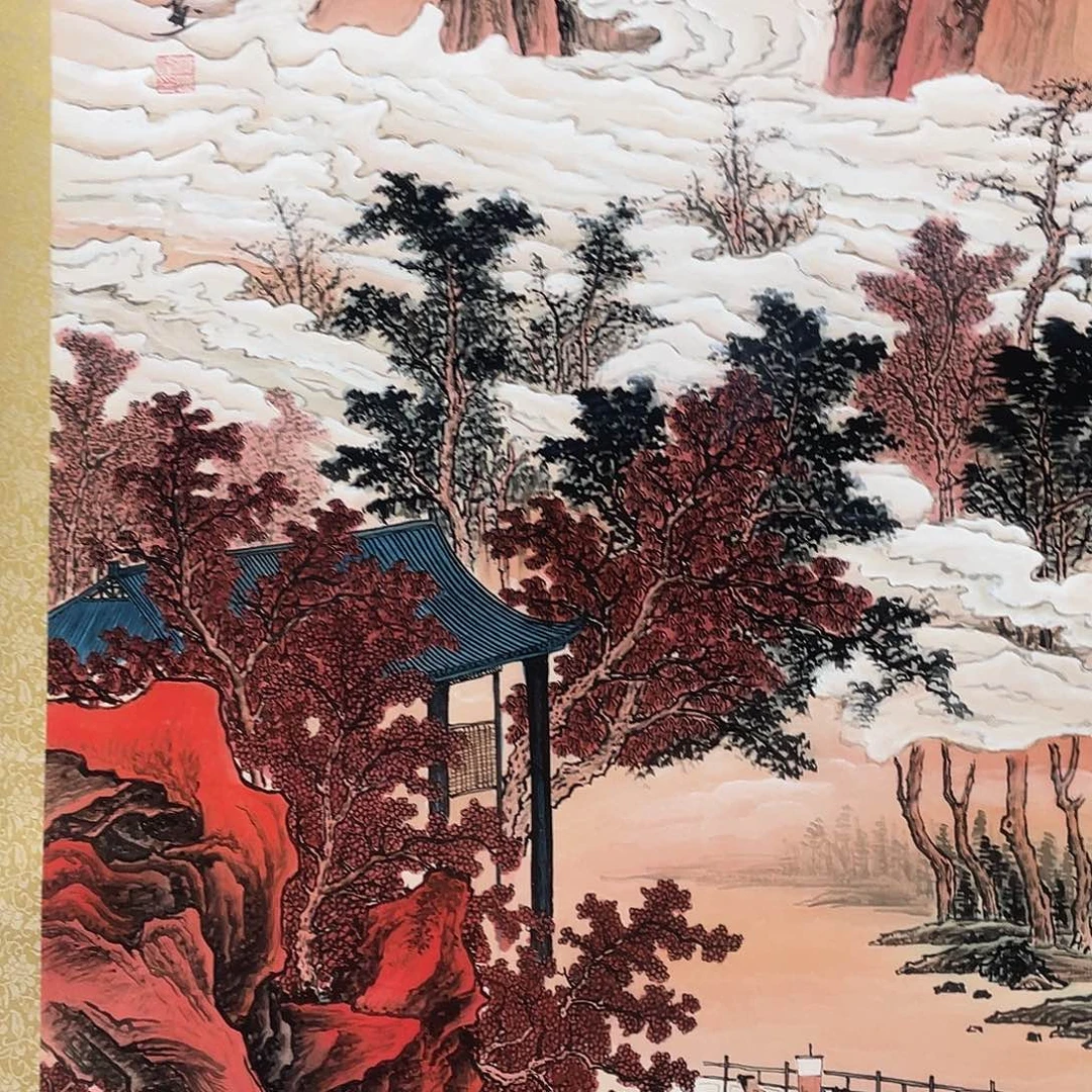 国画手绘作品带运险w