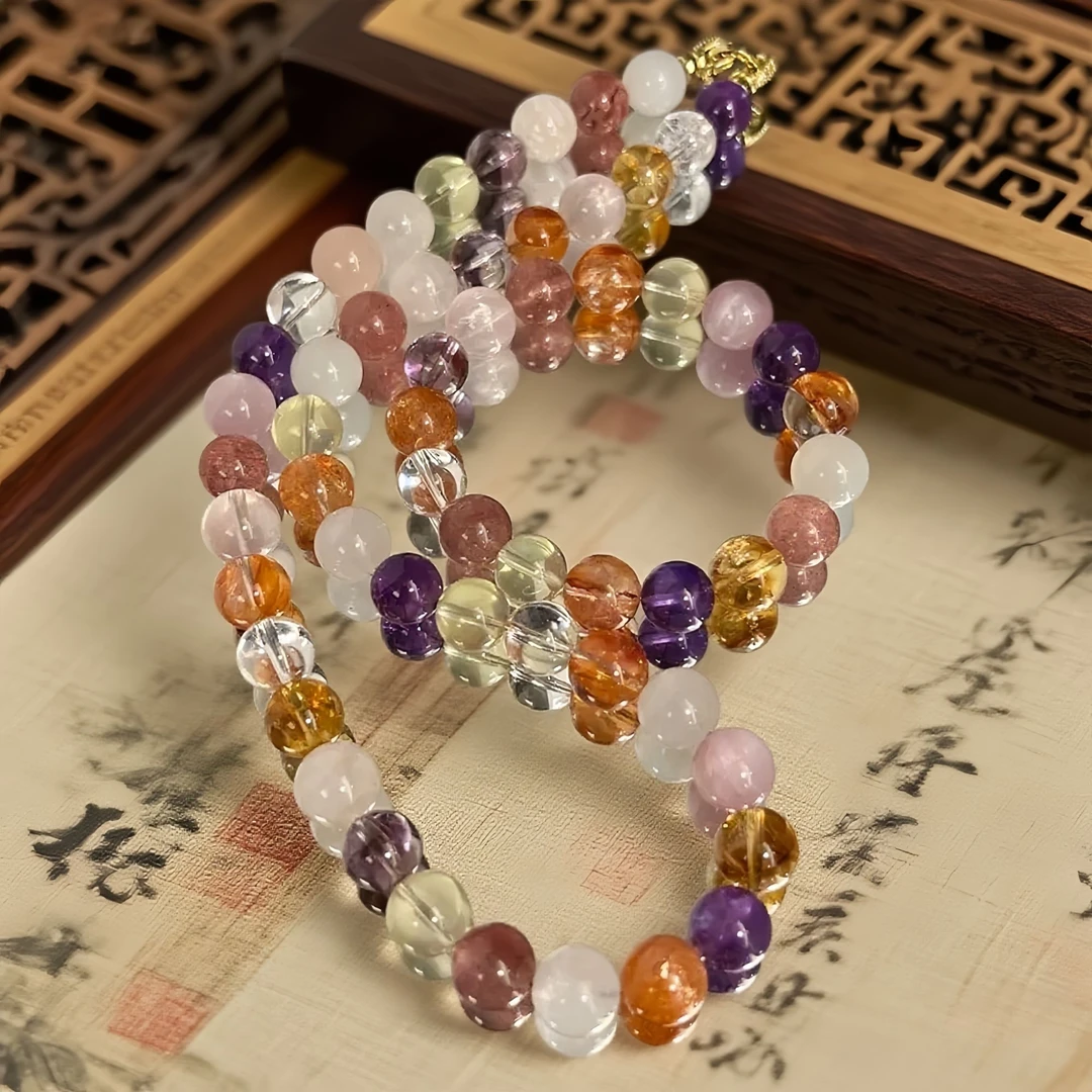 【梦幻花园】天然水晶多宝项链素款情侣百搭 先鉴后发 多样性发一