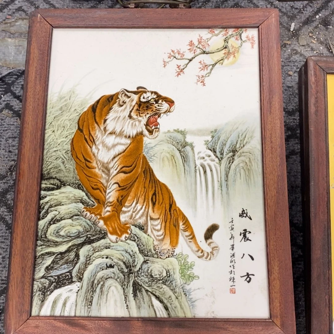瓷片景德镇瓷板画柴窑烧制37*28