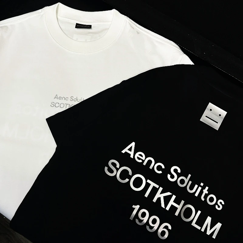 美式潮流2025新款夏季短袖  AC银丝1996男女同款宽松百搭上衣t恤