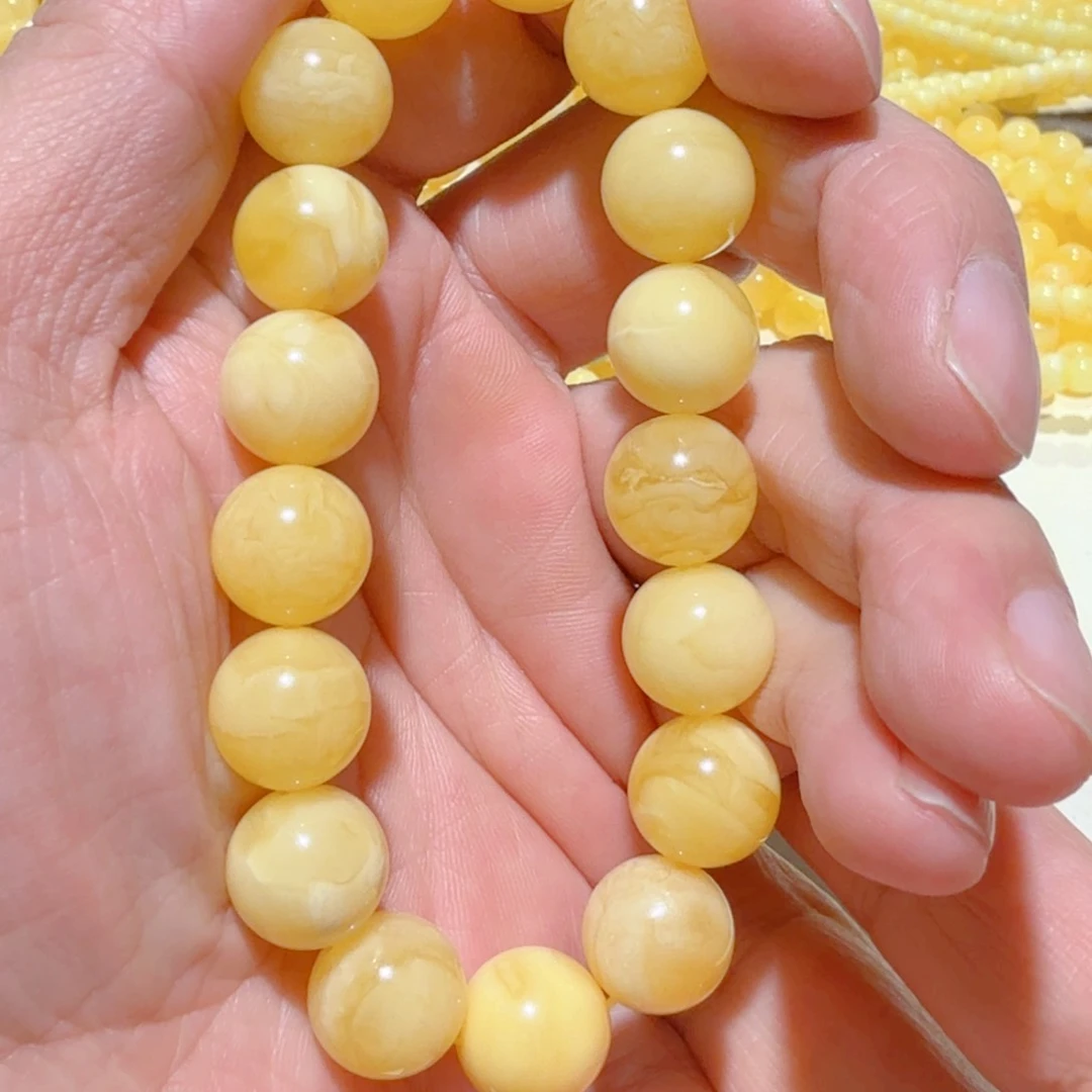 蜜蜡手串未镶嵌琥珀蜜蜡手串12mm+