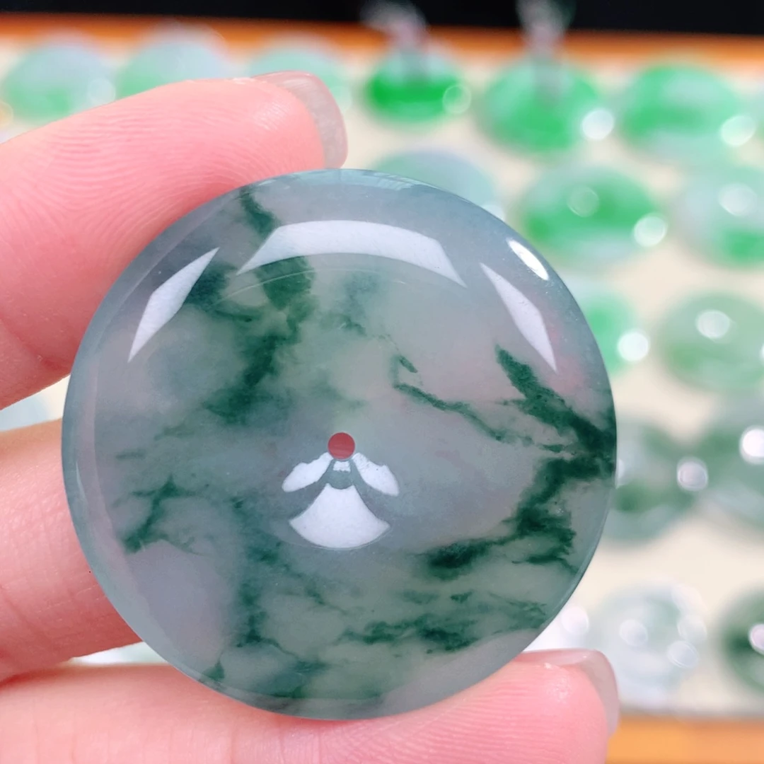 翡翠未镶嵌颈饰34-6.0