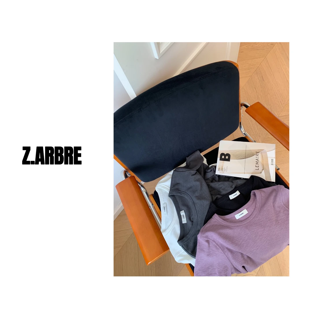 Z.ARBRE “鱼骨闪电”夏季超显瘦凉爽T恤短袖女