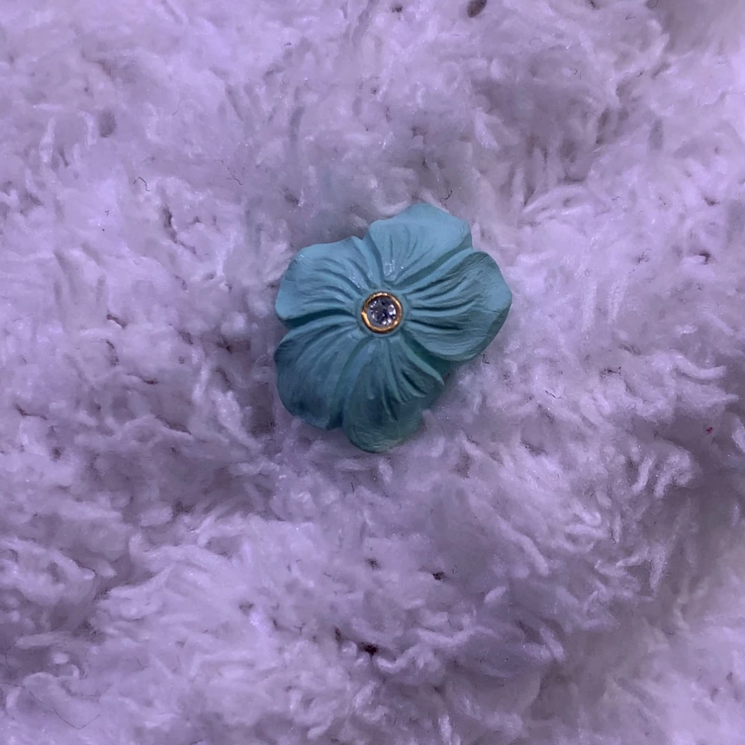 绿松石珠宝奇石未镶嵌永生花