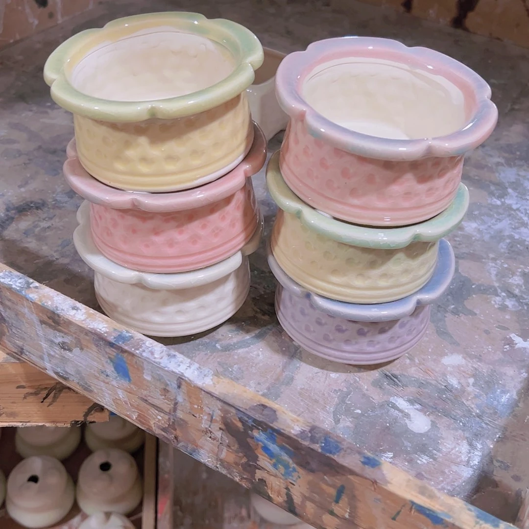 红陶陶瓷花盆当场满12包邮