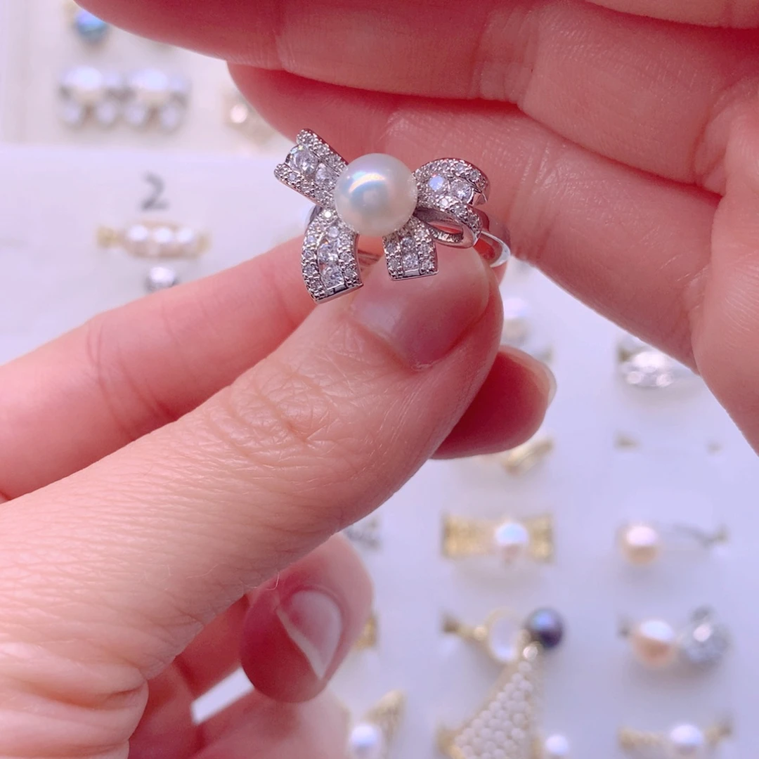 淡水珍珠耳饰合金