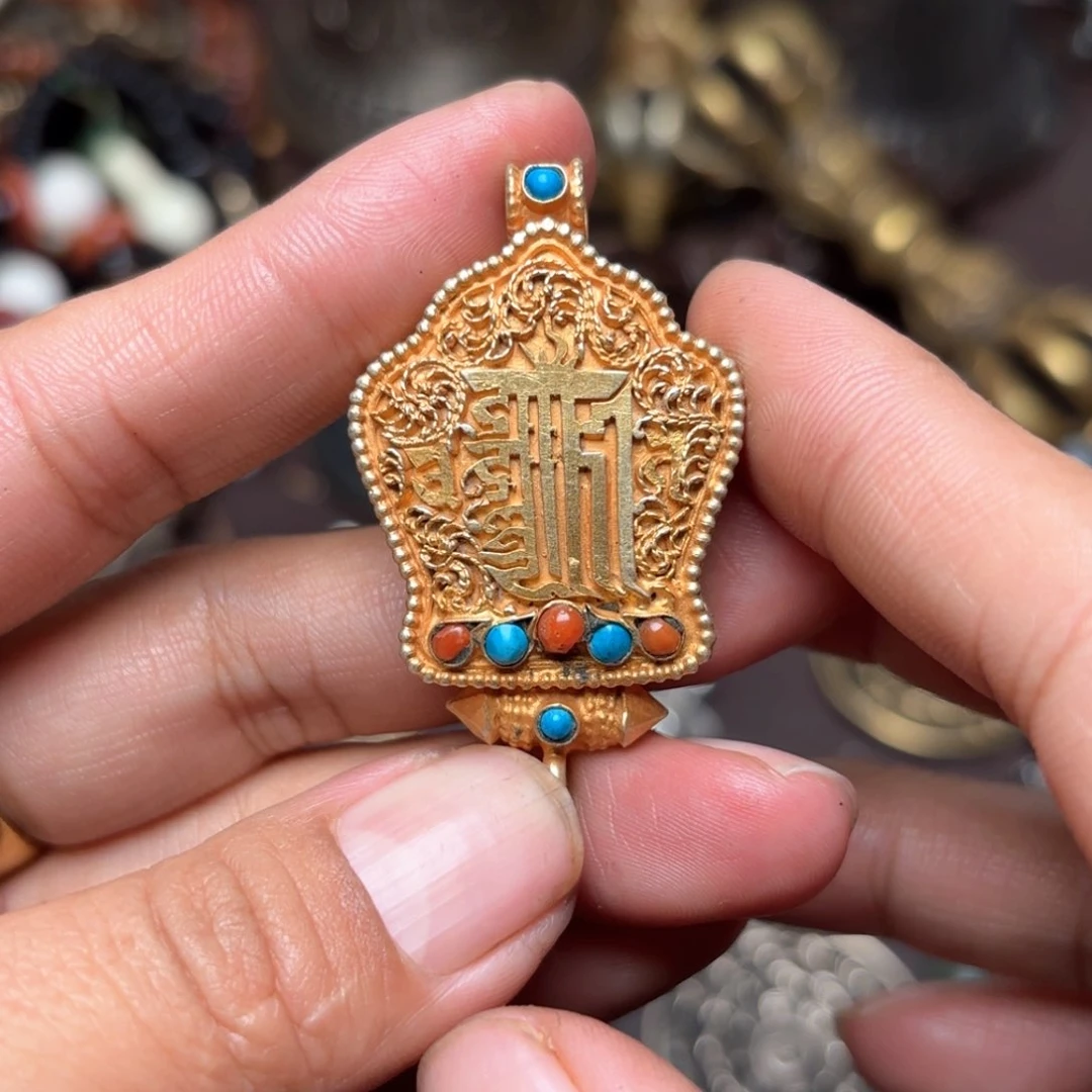 铜星月菩提吊坠项链