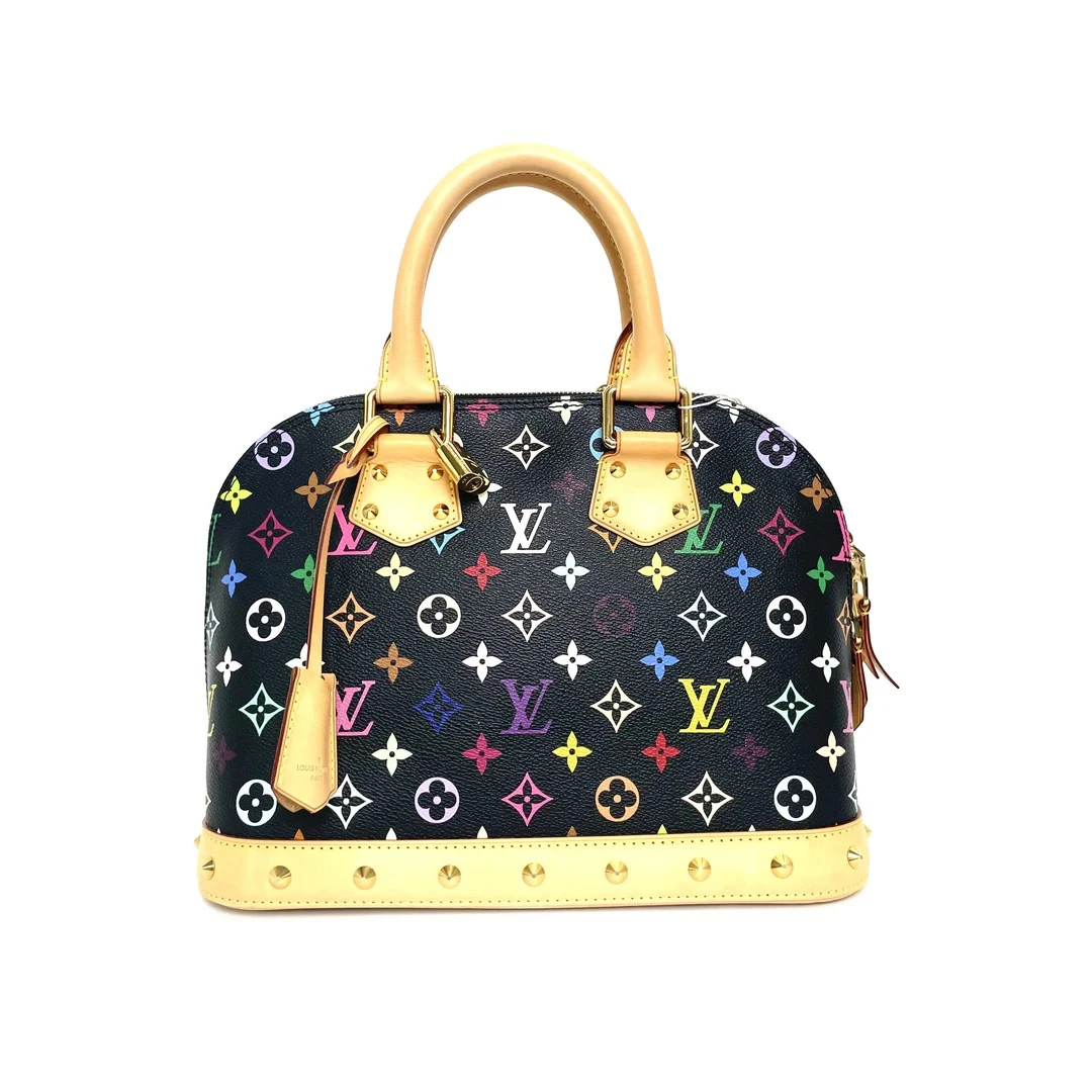 99新 LouisVuitton/路易威登 大迈/lv 黑三彩贝壳/98新
